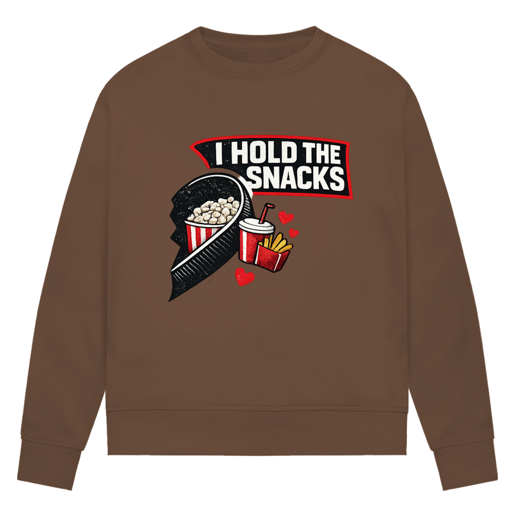 Ladies Sweatshirt COUPLE HOLD SNACKS