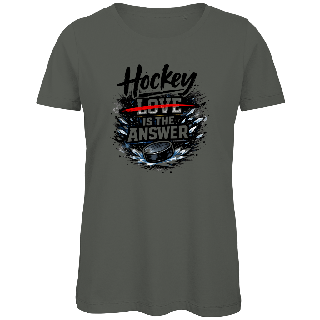 Ladies T-Shirt HOCKEY IS THE ANSWER