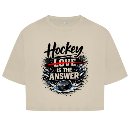 Ladies Crop Top HOCKEY IS THE ANSWER