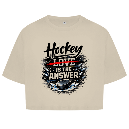 Ladies Crop Top HOCKEY IS THE ANSWER
