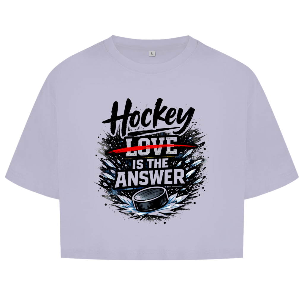 Ladies Crop Top HOCKEY IS THE ANSWER