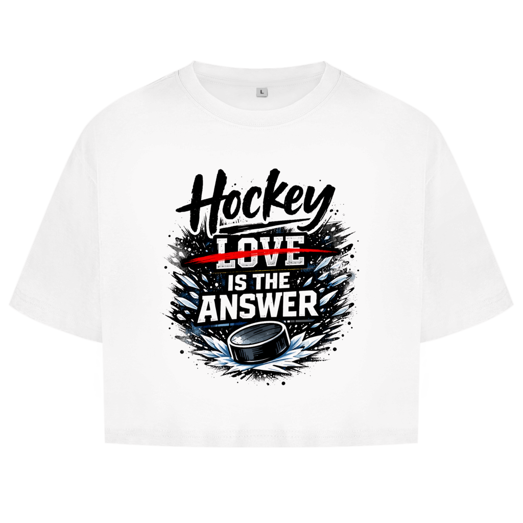 Ladies Crop Top HOCKEY IS THE ANSWER