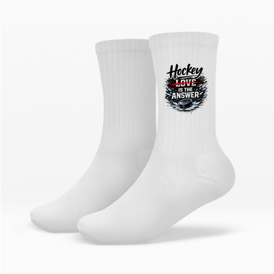 Socken HOCKEY IS THE ANSWER