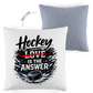 Kopfkissen zweifarbig HOCKEY IS THE ANSWER