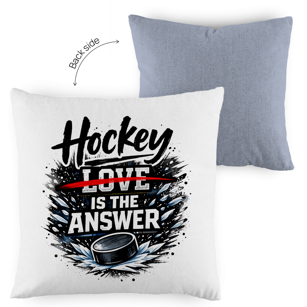 Kopfkissen zweifarbig HOCKEY IS THE ANSWER