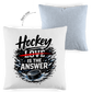 Kopfkissen zweifarbig HOCKEY IS THE ANSWER