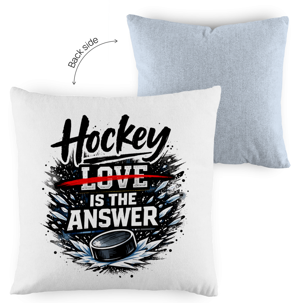 Kopfkissen zweifarbig HOCKEY IS THE ANSWER