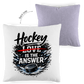 Kopfkissen zweifarbig HOCKEY IS THE ANSWER