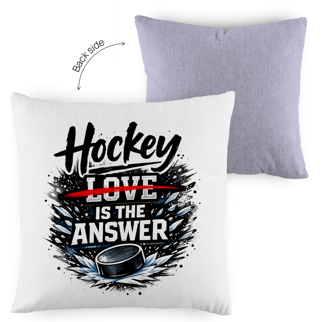 Kopfkissen zweifarbig HOCKEY IS THE ANSWER