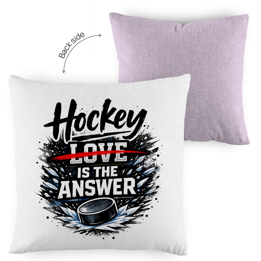 Kopfkissen zweifarbig HOCKEY IS THE ANSWER
