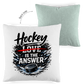 Kopfkissen zweifarbig HOCKEY IS THE ANSWER