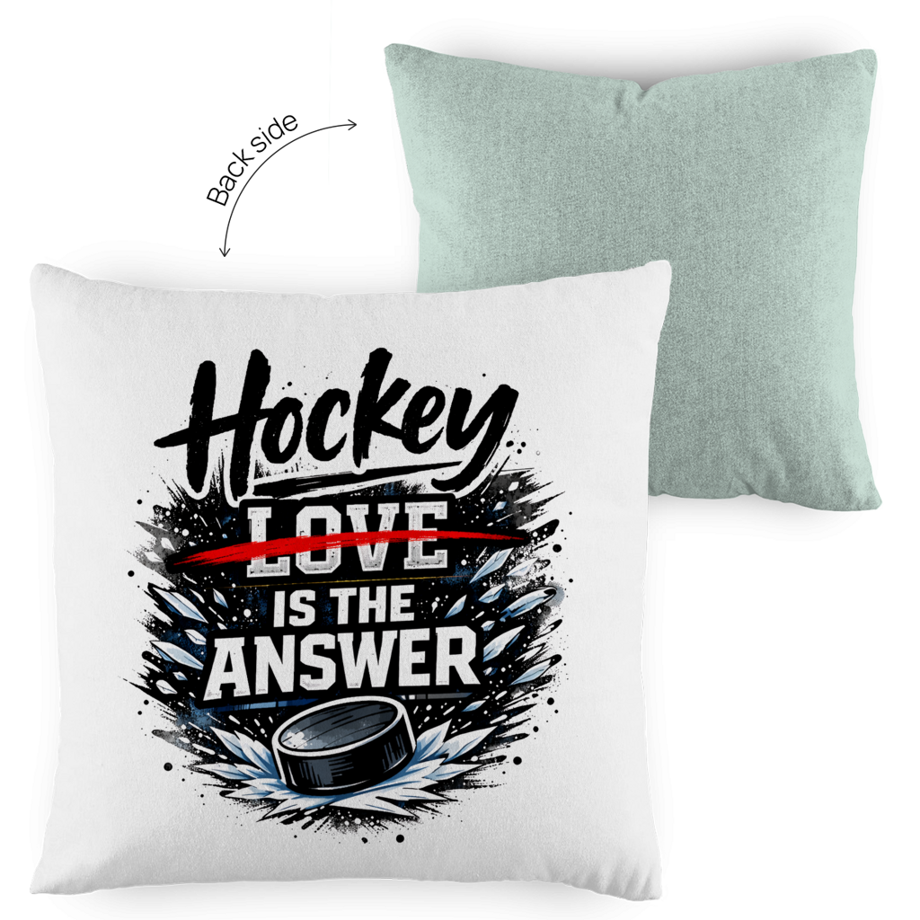 Kopfkissen zweifarbig HOCKEY IS THE ANSWER