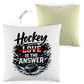 Kopfkissen zweifarbig HOCKEY IS THE ANSWER