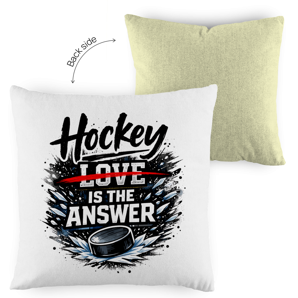 Kopfkissen zweifarbig HOCKEY IS THE ANSWER