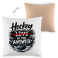 Kopfkissen zweifarbig HOCKEY IS THE ANSWER