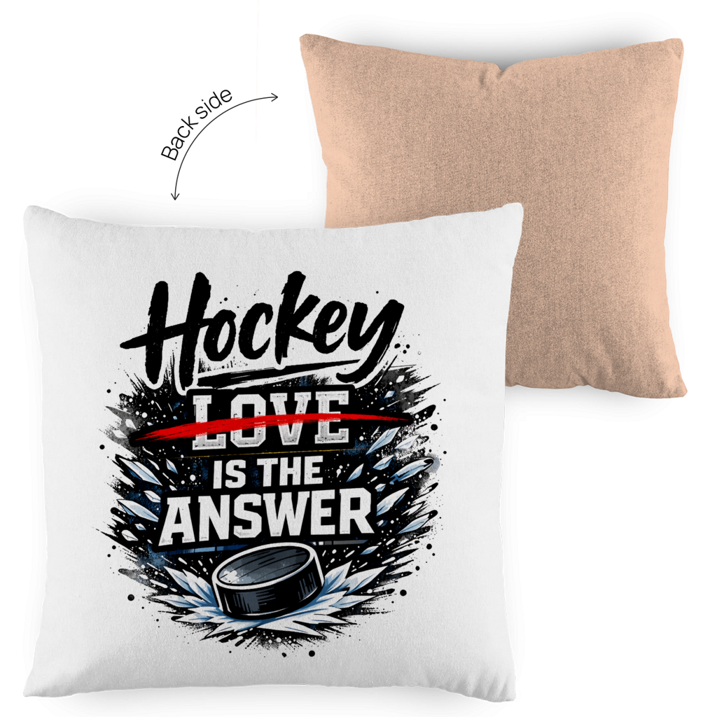 Kopfkissen zweifarbig HOCKEY IS THE ANSWER