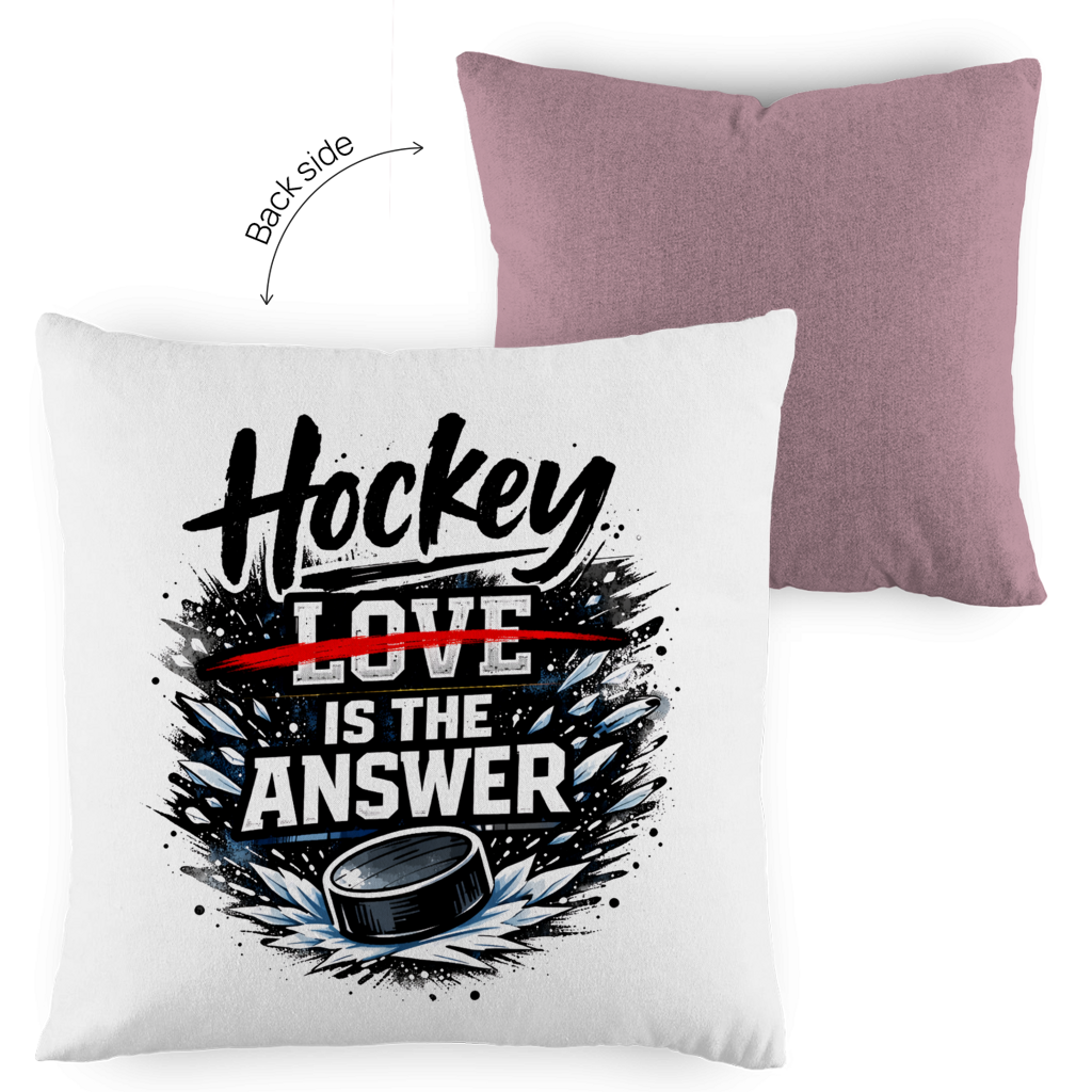Kopfkissen zweifarbig HOCKEY IS THE ANSWER