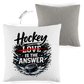 Kopfkissen zweifarbig HOCKEY IS THE ANSWER