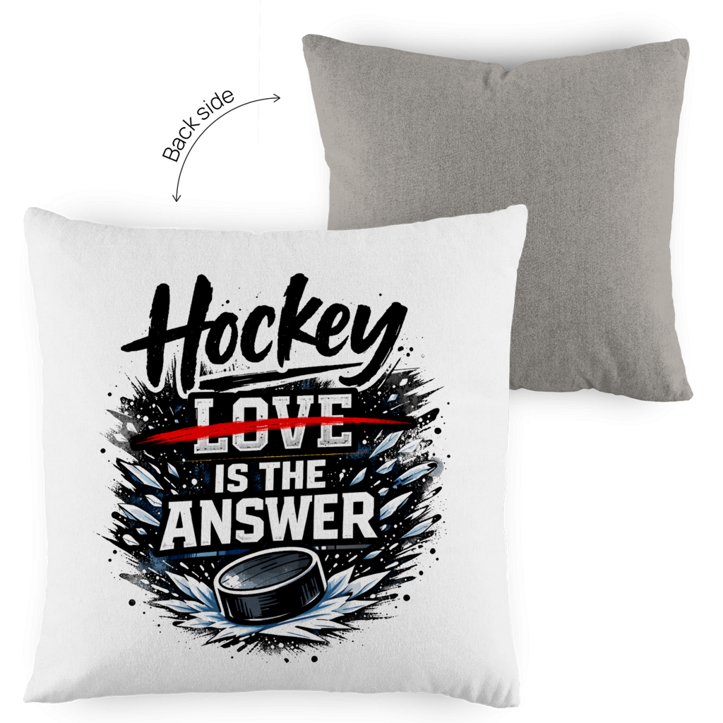 Kopfkissen zweifarbig HOCKEY IS THE ANSWER