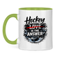 Tasse zweifarbig HOCKEY IS THE ANSWER