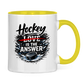 Tasse zweifarbig HOCKEY IS THE ANSWER