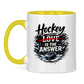 Tasse zweifarbig HOCKEY IS THE ANSWER