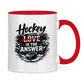 Tasse zweifarbig HOCKEY IS THE ANSWER
