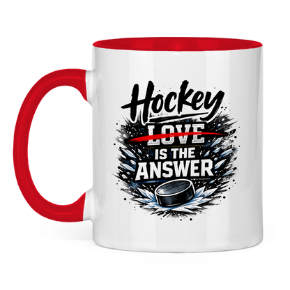 Tasse zweifarbig HOCKEY IS THE ANSWER