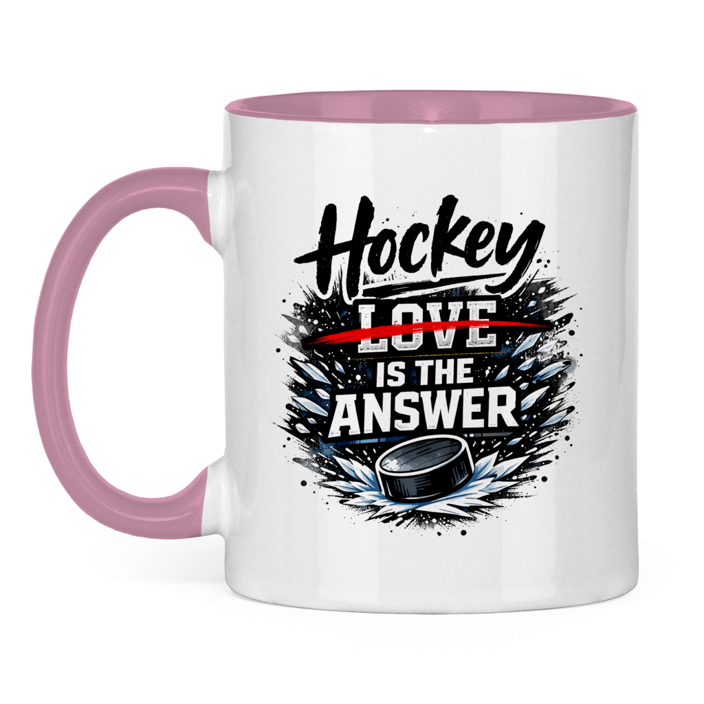 Tasse zweifarbig HOCKEY IS THE ANSWER