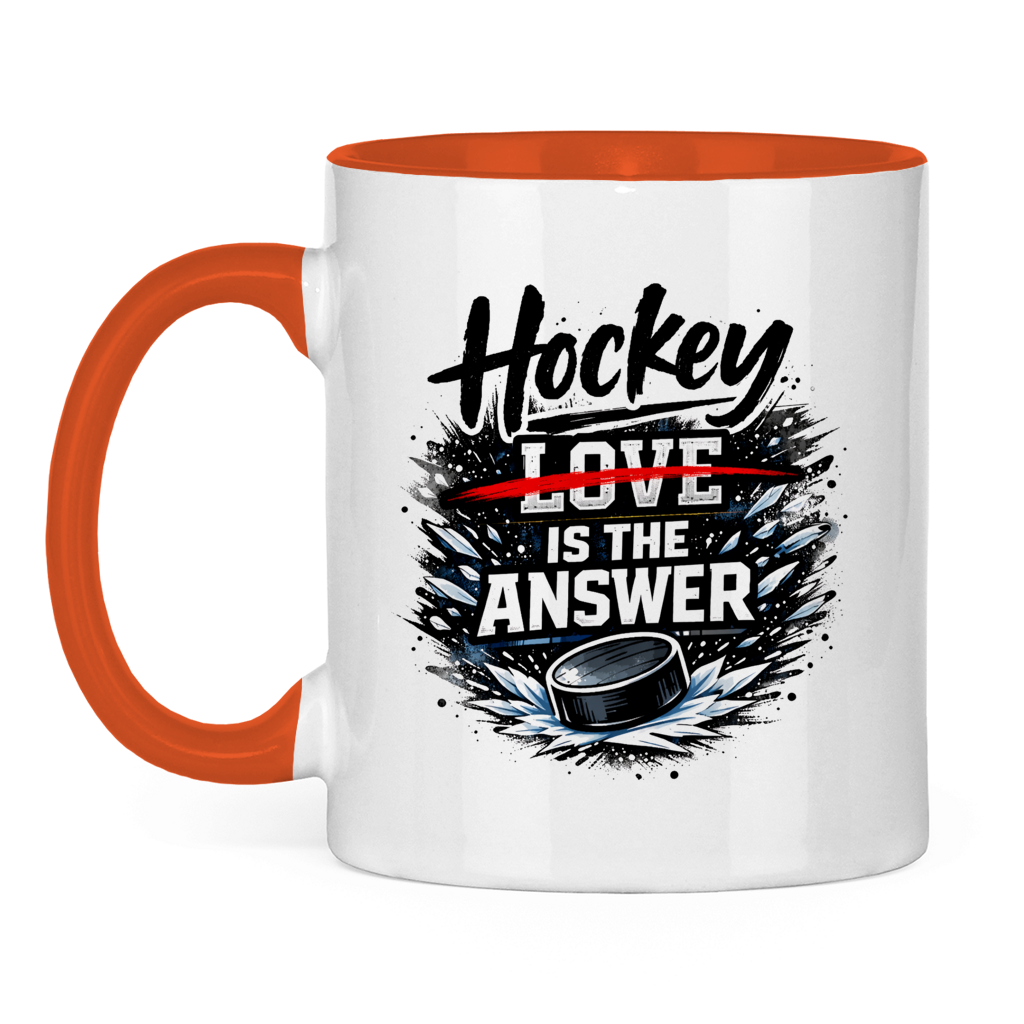 Tasse zweifarbig HOCKEY IS THE ANSWER