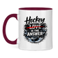 Tasse zweifarbig HOCKEY IS THE ANSWER