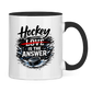 Tasse zweifarbig HOCKEY IS THE ANSWER