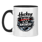 Tasse zweifarbig HOCKEY IS THE ANSWER