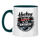 Tasse zweifarbig HOCKEY IS THE ANSWER