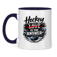 Tasse zweifarbig HOCKEY IS THE ANSWER