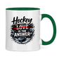 Tasse zweifarbig HOCKEY IS THE ANSWER