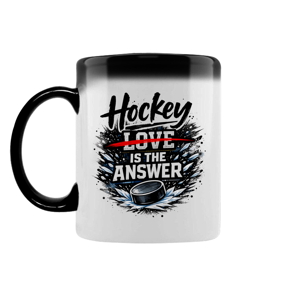 Zaubertasse HOCKEY IS THE ANSWER