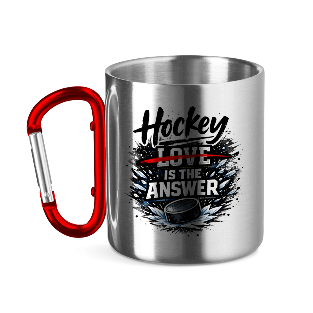 Edelstahltasse HOCKEY IS THE ANSWER