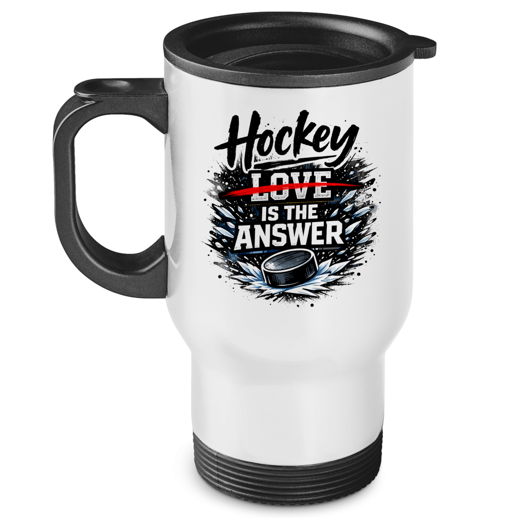 Edelstahl-Thermobecher HOCKEY IS THE ANSWER