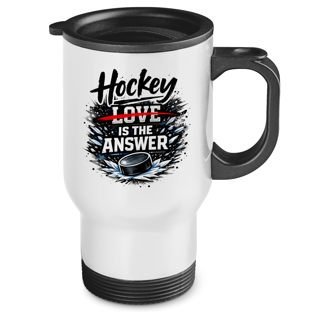 Edelstahl-Thermobecher HOCKEY IS THE ANSWER