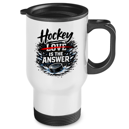 Edelstahl-Thermobecher HOCKEY IS THE ANSWER