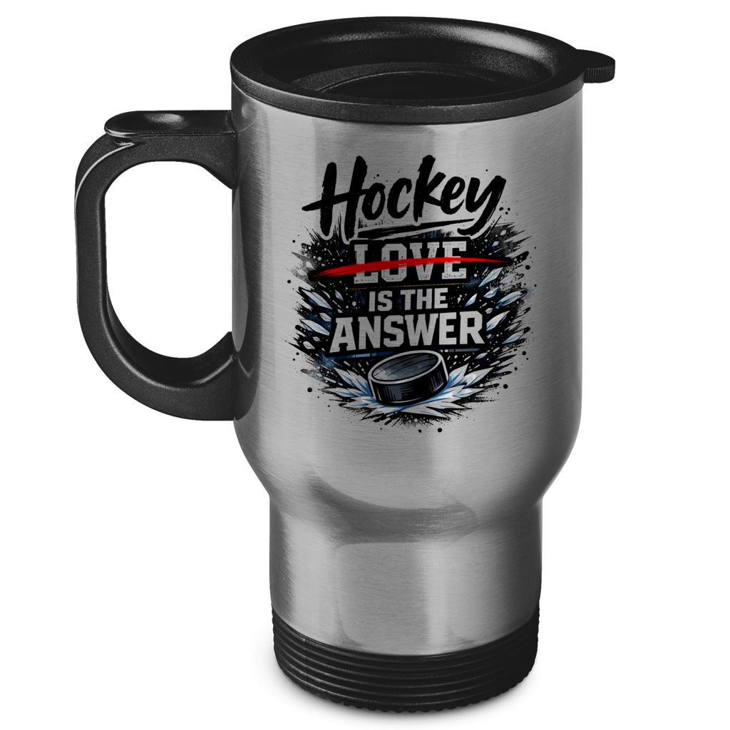 Edelstahl-Thermobecher HOCKEY IS THE ANSWER