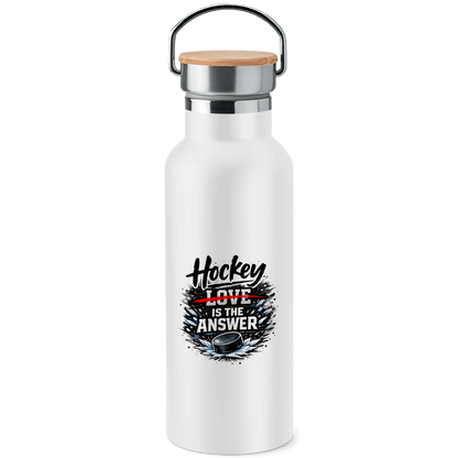 Edelstahl-Trinkflasche HOCKEY IS THE ANSWER