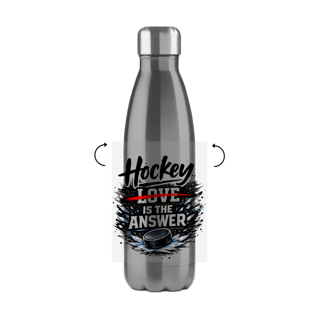 Edelstahl-Thermoflasche HOCKEY IS THE ANSWER