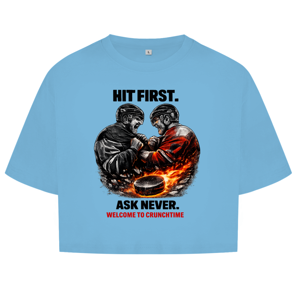 Ladies Crop Top CRUNCHTIME HIT FIRST