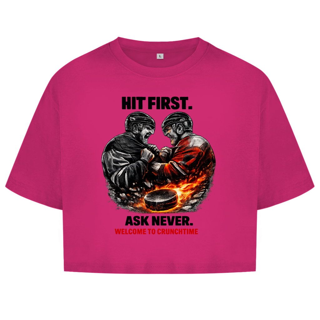 Ladies Crop Top CRUNCHTIME HIT FIRST