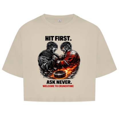 Ladies Crop Top CRUNCHTIME HIT FIRST