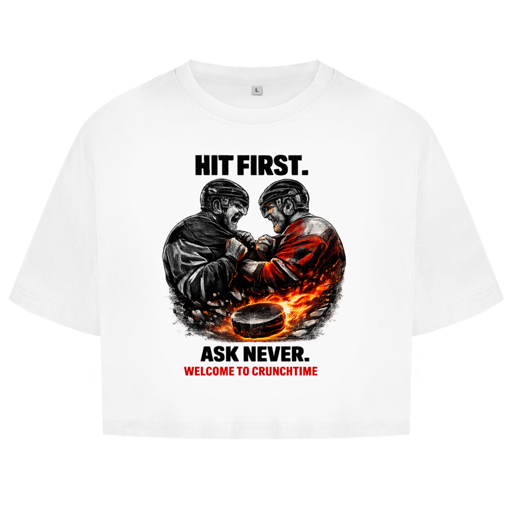 Ladies Crop Top CRUNCHTIME HIT FIRST