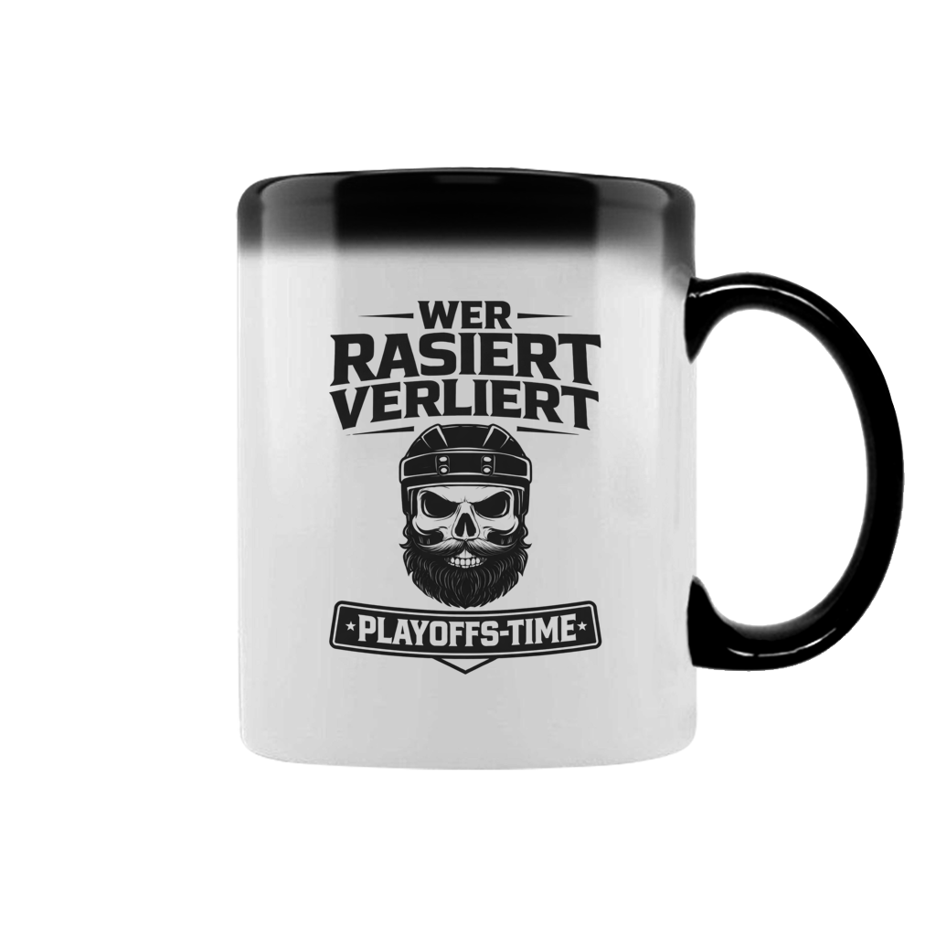 Zaubertasse PLAYOFFS WER RASIERT VERLIERT