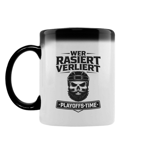 Zaubertasse PLAYOFFS WER RASIERT VERLIERT